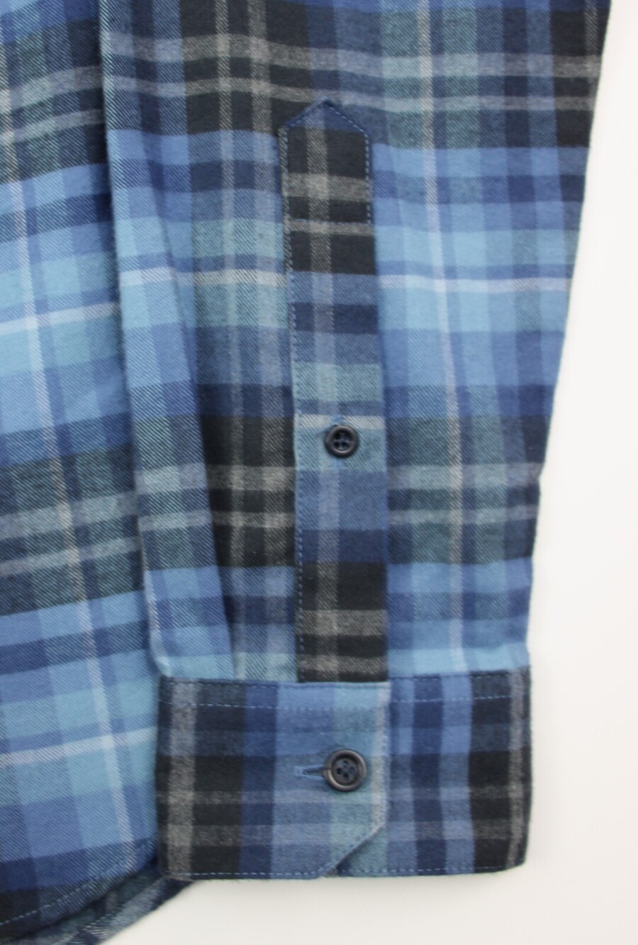 Vince Shirt Mens S Blue Plaid Flannel Classic Fit Long Sleeve Cotton Button Up - Picture 7 of 7